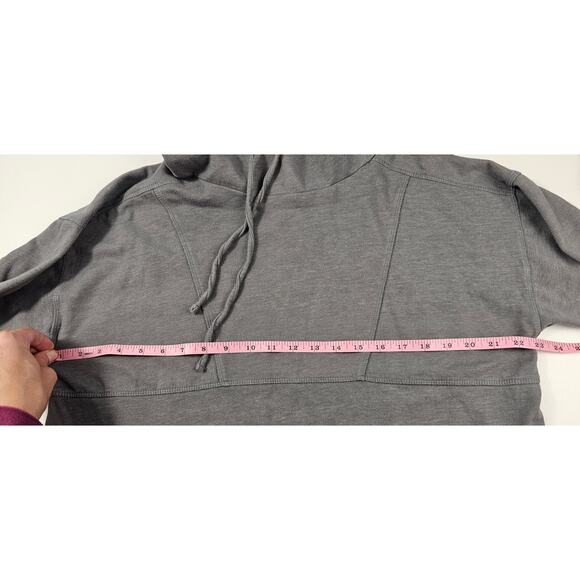Coldwater creek PL PETITE L grey slub hoodie tunic sweater winter warm grey - Picture 8 of 8